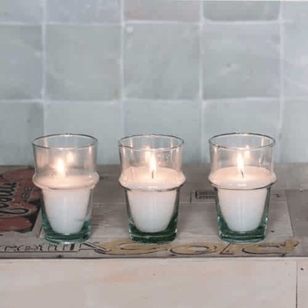 High crafty - Wholesale Drinking Glass/Cup - Authentic Moroccan Beldi Tea Glasses – Set of 6 Handblown Gl6