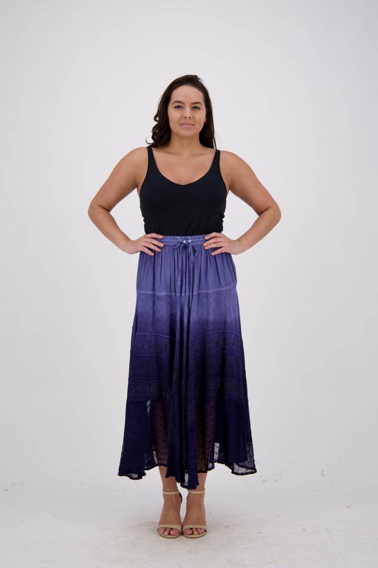 Advance Apparels - Wholesale Skirt - Women's - Ombre Dye Renaissance Skirt 132298