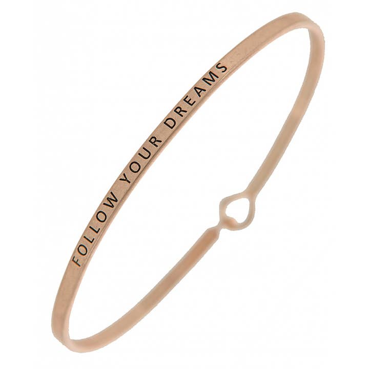 0011 PREMIERE - Vendita all'ingrosso Bracciale a polsino - FR4462 FOLLOW YOUR DREAMS_Bracciale con messaggio da 3 mm5