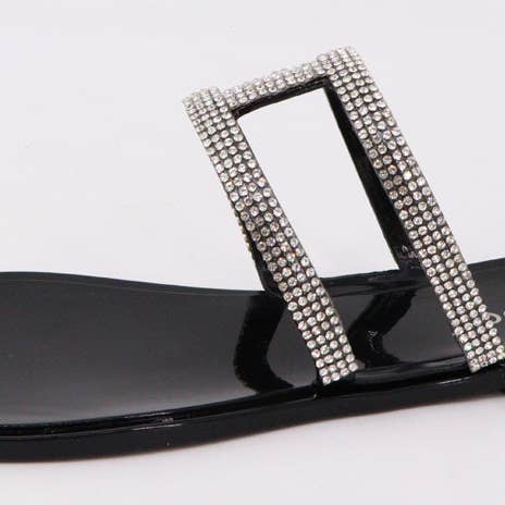 Bamboo RADIUM-04 Women Rhinestone Ring Toe H-strap Jelly Sandals-18 Pairs Pack-9.65/Pair for wholesale by Mars Sky Shoes Wholesale
