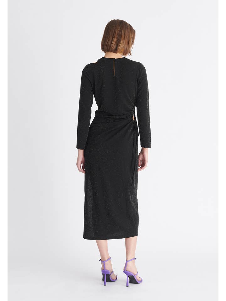 Paisie – Großhandel Kleid – Damen – Glitzerndes Kleid mit Ausschnitt2