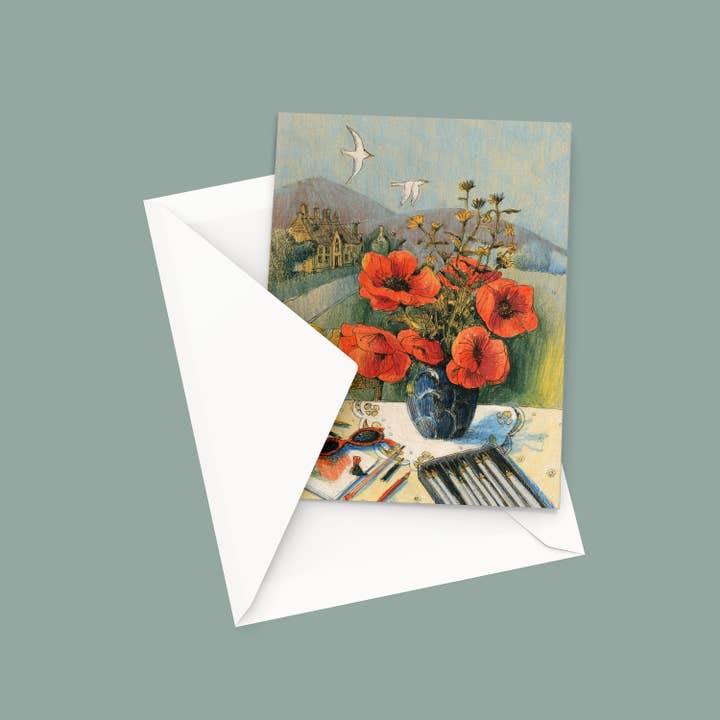 Greeting Card "Poppy" By Olga Grebennik for wholesale by DISPLEJ