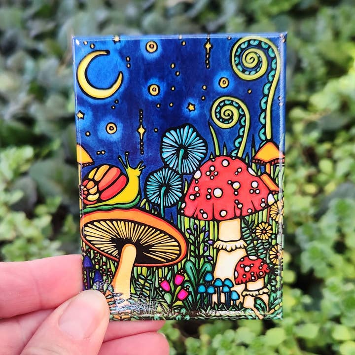 Magnet - Mushroom for wholesale by Sarah Angst Art