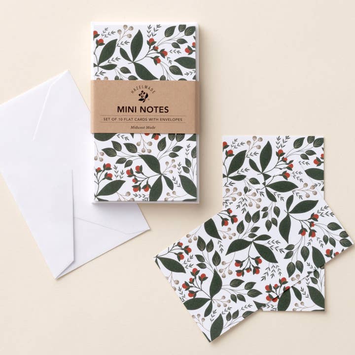 Winterbeeren Mini-Notizset | Karten für den Großhandel von HAZELMADE® Tea Towels + Gifts