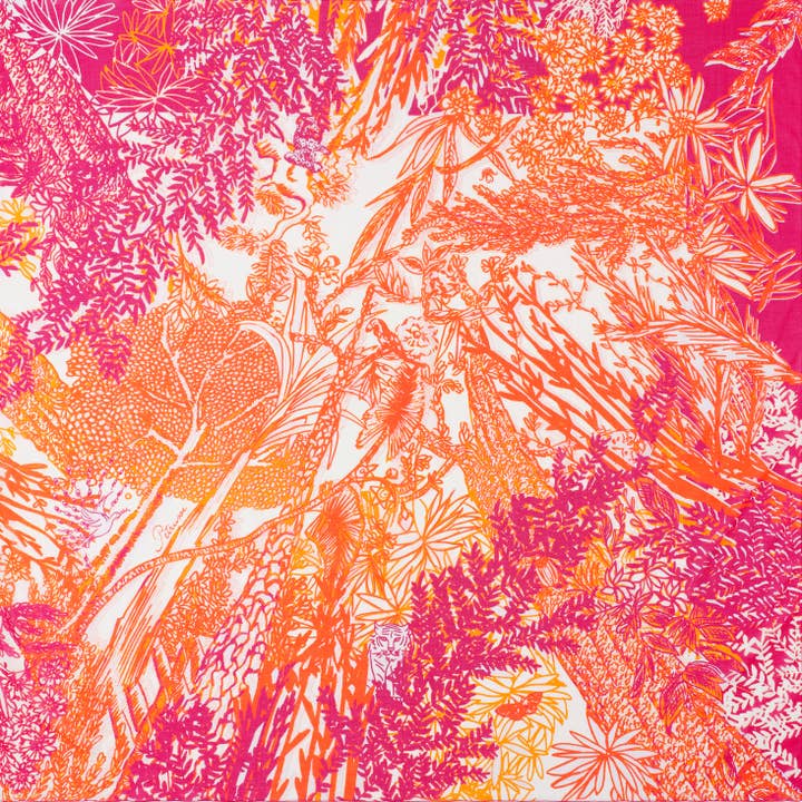 Foulard quadrato di seta 90 - Eve Sorbet per la vendita all'ingrosso da parte di Petrusse Paris