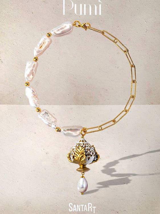 Pumo armband met witte inleg voor wholesale door Santart