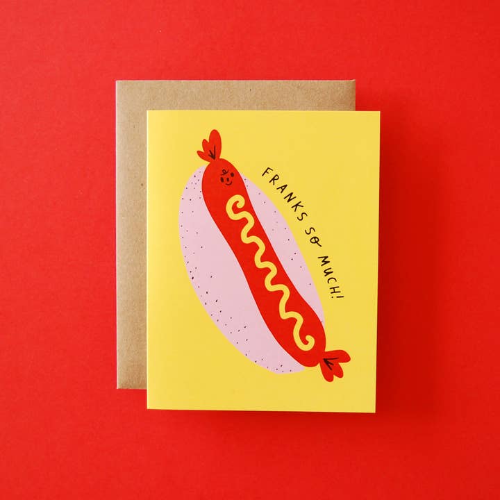 Badger & Burke - Wholesale Everyday Greeting Card - Franks So Much! - Greeting Card1