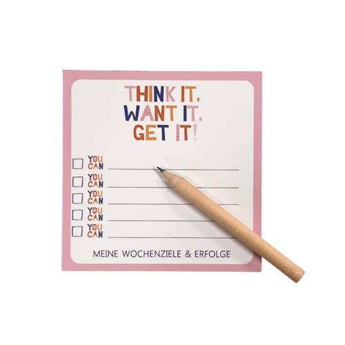 Wunderle GmbH - Wholesale Notepad - Think it, Do it,... Block Set – for your weekly goals and achievements1