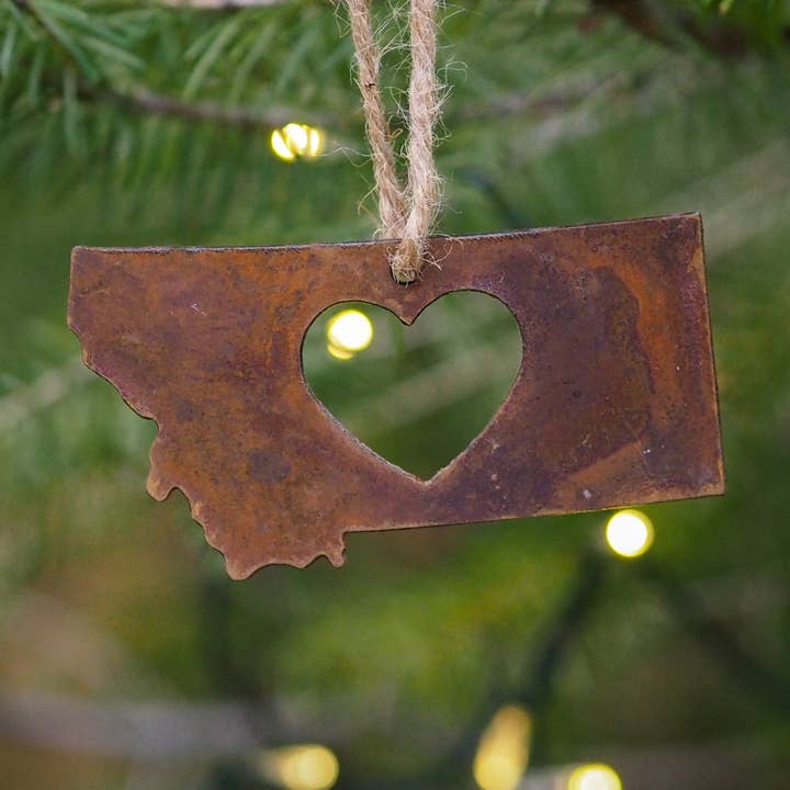 Ornamento Metálico Clássico de Coração por atacado de Montana Shirt Co.