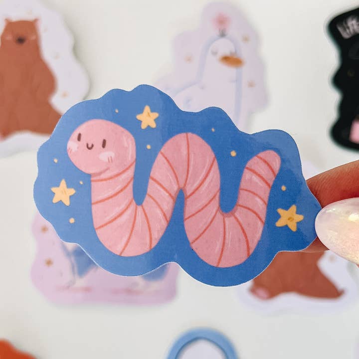 Jollie Ollie Designs - Wholesale Sticker - Worm Sticker0