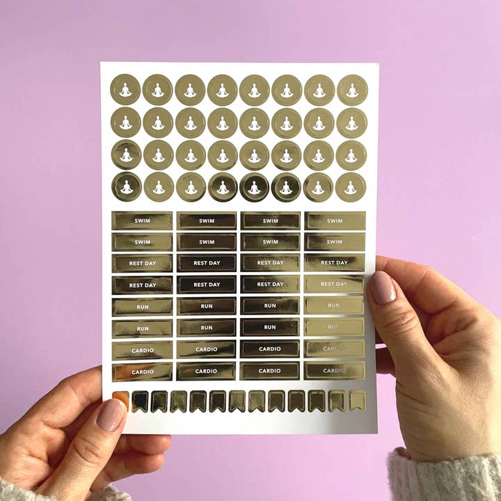 Blush And Gold – Großhandel Aufkleber – Fitness-Aufkleberpaket (3 Blatt)4