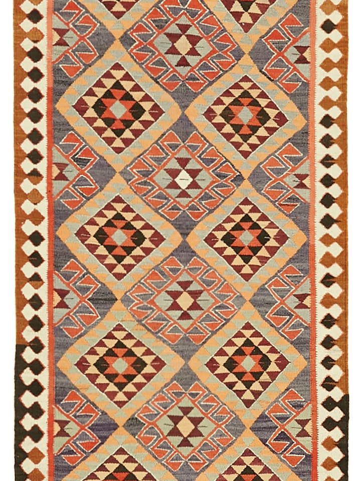 4x11 Mehrfarbiger Boho Läufer Kilim Teppiche - 43038 für den Großhandel von RUG N CARPET