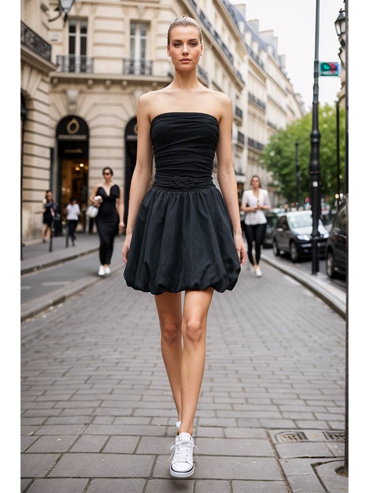 VAVA by Joy Han - Wholesale Dress - Women's - TUBE BUBBLE DRESS W/TWISTED ROPE BELT8