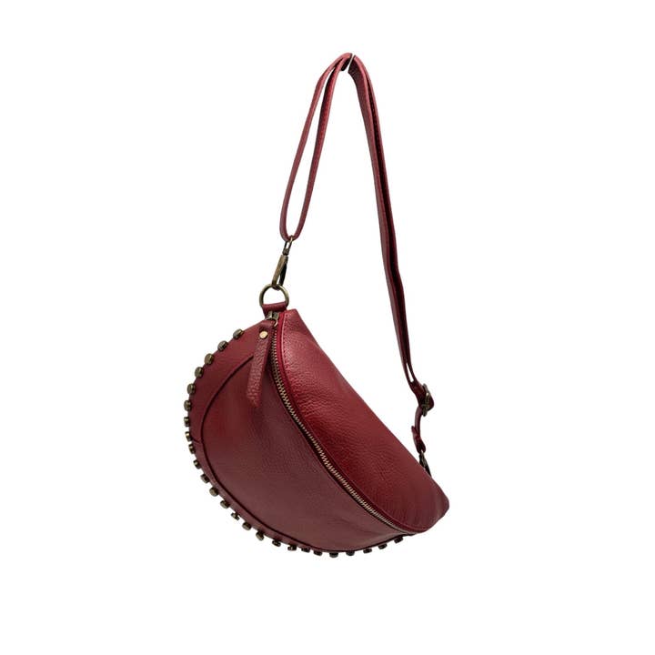 Louisa lee – Pochete - Mulher por atacado – Pochete de couro granulada com tachas1