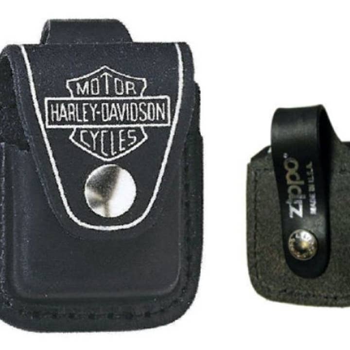 Benhalex - Wholesale Pouch - Unisex - Zippo Harley-Davidson Leather Pouch with Belt Loop