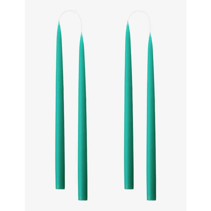 Twilight Collection - Wholesale Tapered Candle/Candlestick - Turquoise Danish Taper Candle | 12 Pack