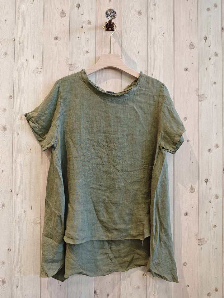 REF 4413 BLUSA GOLA DESFIADA LINHO 100% por atacado de Linen & More