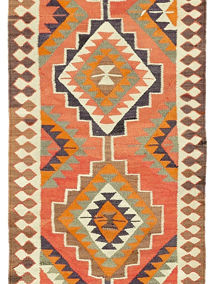 3x11 Multifarvet Boho Løber Kilim Tæpper - 42834 for engroshandel hos RUG N CARPET