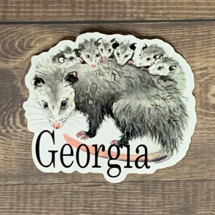 Pegatinas de vinilo con diseño de triple zarigüeya de Your Town para venta al por mayor de Blue Poppy Designs