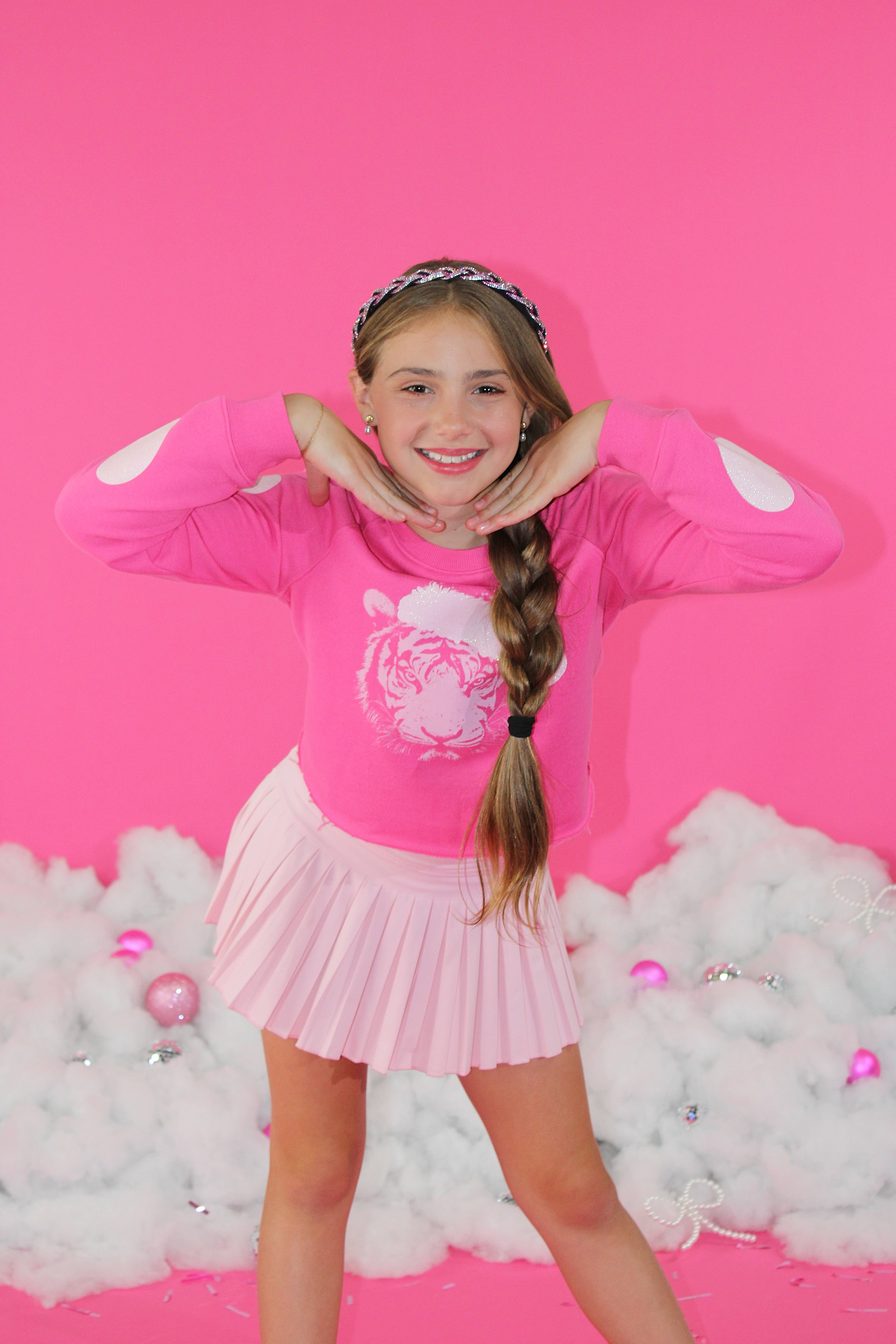 Paper Flower - Wholesale Sweatshirt - Kids - Christmas Tiger Sweatshirt - TWEEN GIRLS1