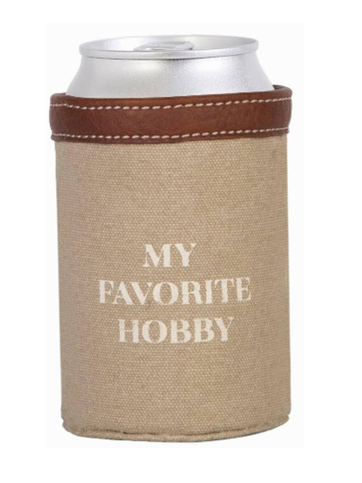 Favorite Up-Cycled Canvas Drink Hugger Can Cover for wholesale by Mona B.