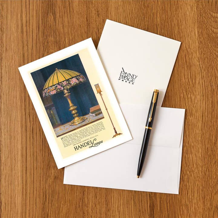 Found Image Press - Wholesale Stationery/Notecard Set - Greeting Card AD-395 Craftsman Handel Lamp1