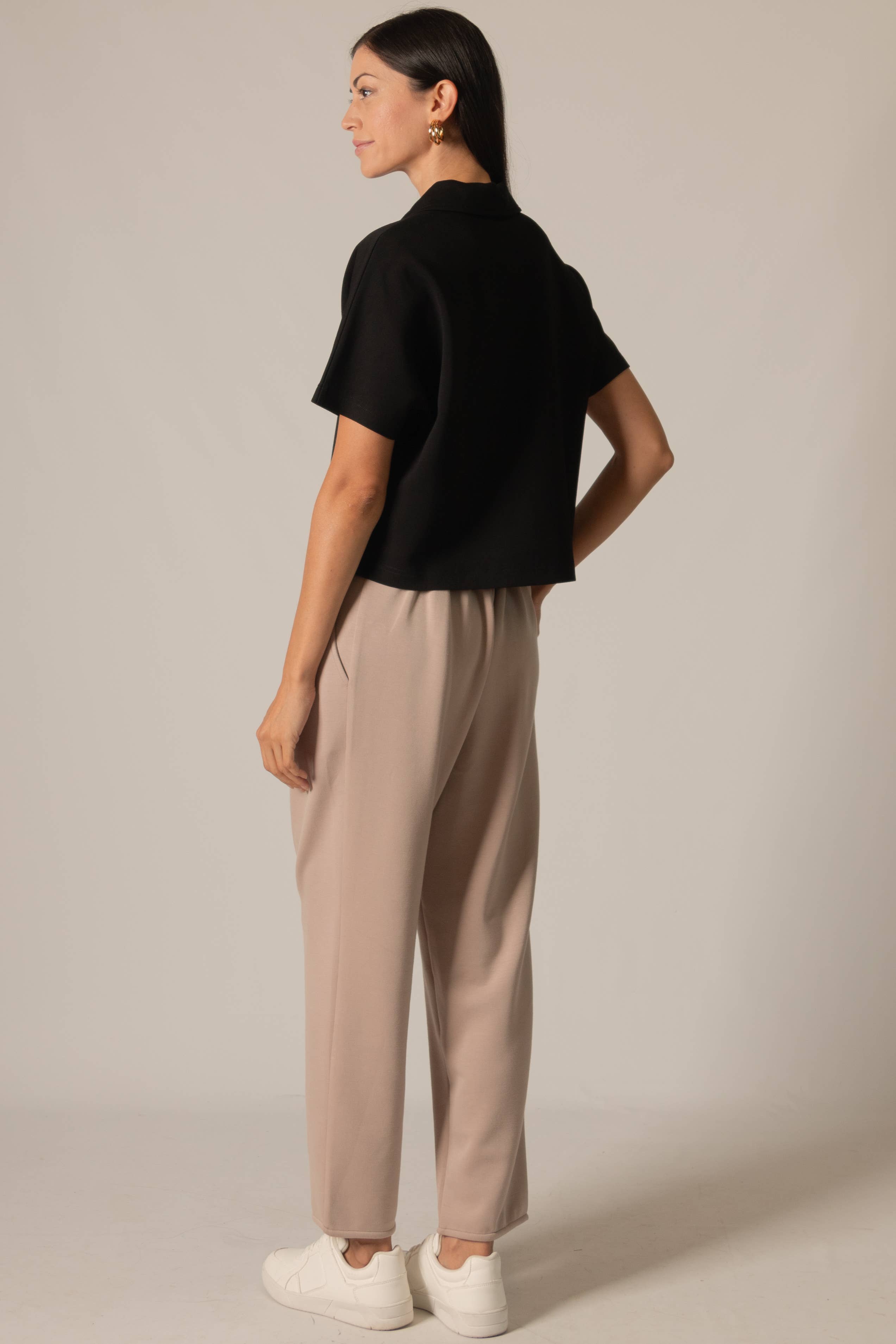 P. CILL - Wholesale Knit Top - Women's - P. CILL Butter Modal Short Sleeve Quarter Zip Top7