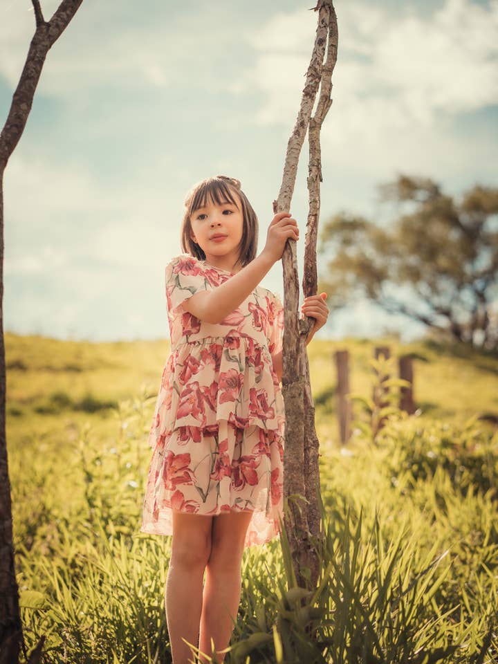 ROBE EN TULLE À MANCHES COURTES pour la vente par I Am...Just For Little