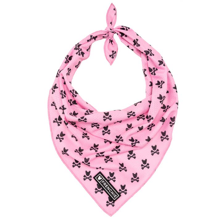 Bandana rinfrescante Frenchie - Pink Bad to the Bone per la vendita all'ingrosso da parte di Frenchie