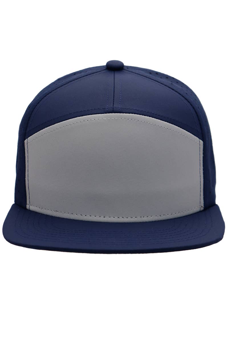 Cap Zone – Boné - Unissexo por atacado – Boné Snapback 7 Painéis com Frente Colorida e Perfurações Digitais1
