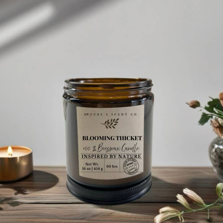 Nature’s Scent Co - Wholesale Jar/Filled Candle - Blooming Thicket Beeswax Candle