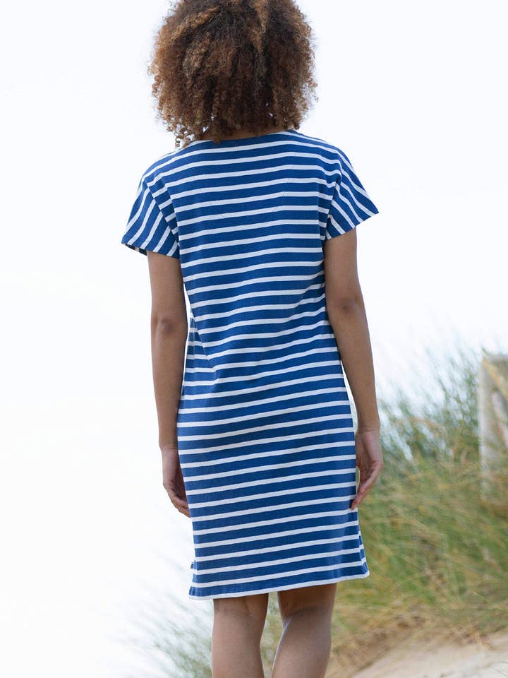 Kite Clothing - Wholesale Shirt - Women's - Alum jersey dress navy stripe