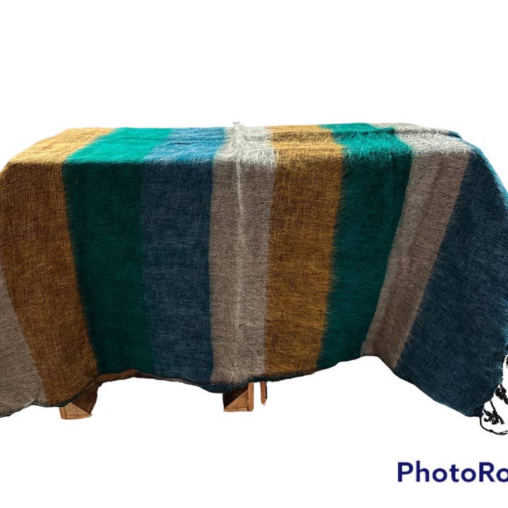 Funky Yak Ltd – Großhandel Überwurfdecke – Handgewebte Yak-Wollschal-Decke aus Nepal, 2-teiliges Farbset7