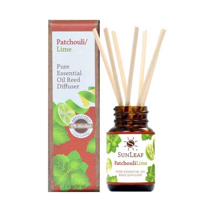 SunLeaf Naturals - Wholesale Reed Diffuser - 1 oz Reed Diffuser - Patchouli Lime0