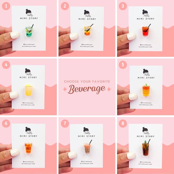 Mini Story Co - Wholesale Lapel Pin/Button - Refreshing Beverage Pin | Soft Drinks Accessory1
