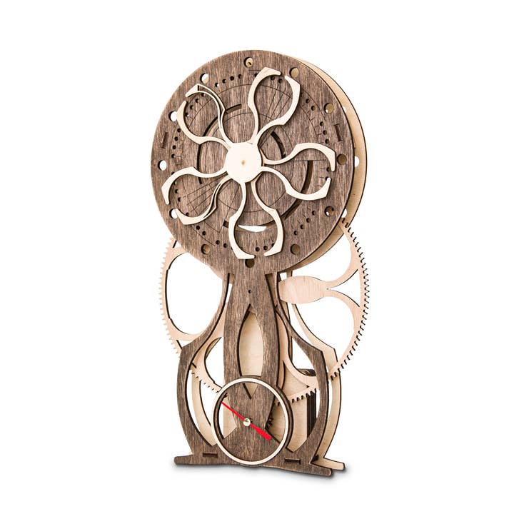 Don Quixote Puzzle 3D de Madeira, Kit de Relógio de Madeira DIY, Mecânico por atacado de 3D Puzle Flow