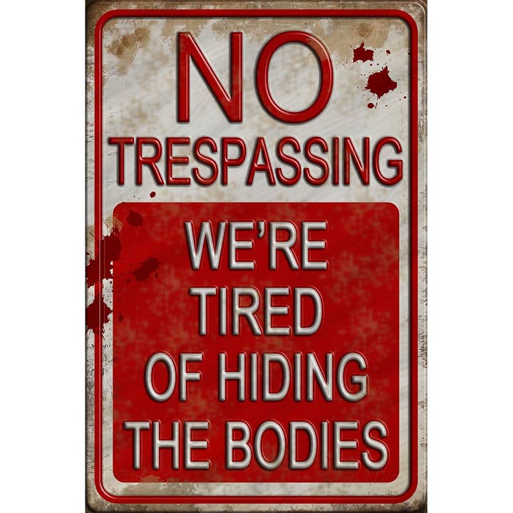 inVintage - Wholesale Sign - No Trespassing 3D Metal Sign - 12*8in