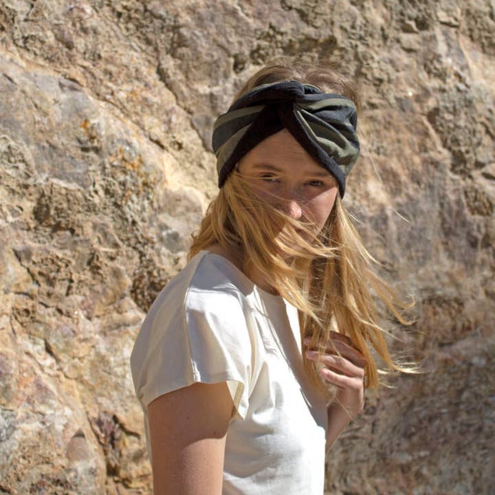 Andrea Viêntëc – Großhandel Turban – Damen – Marokkanischer grüner offener Turban2