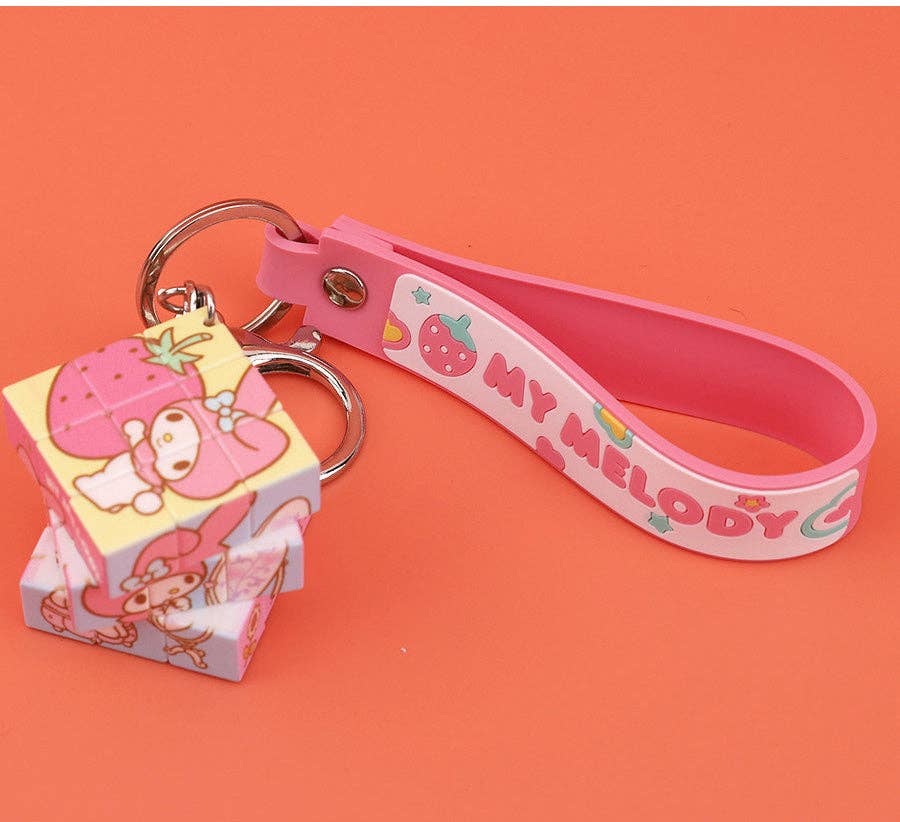 K-Wonderland - Wholesale Keychain - Women's - Sanrio Cube Keyrings: Kuromi, Cinnamoroll, Hello Kitty10