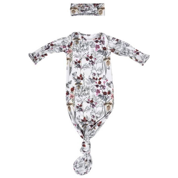 Robe bébé nouée à fleurs pour la vente par Treasurestinydesigns