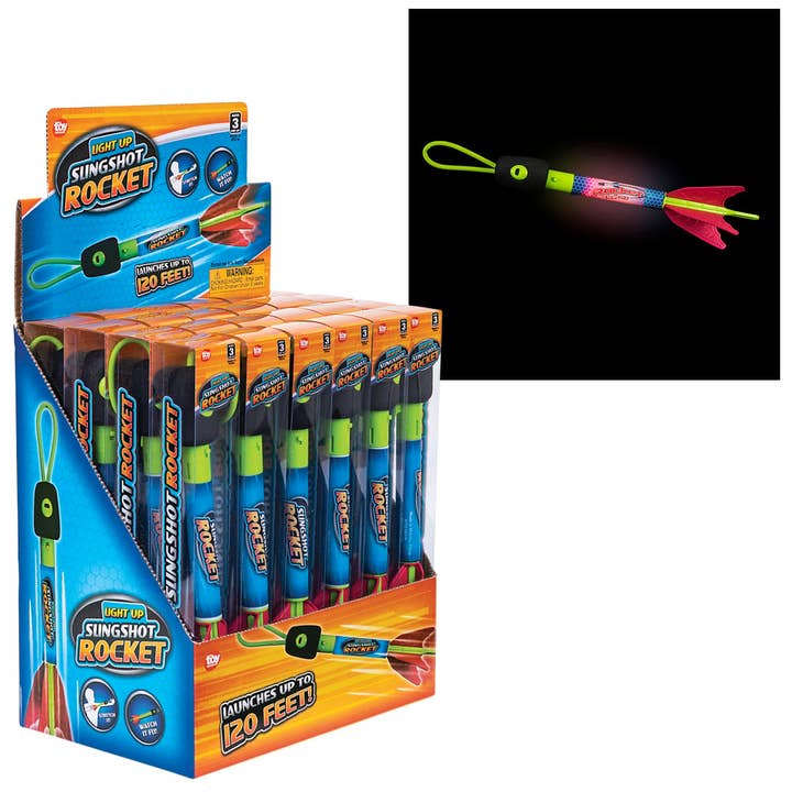 La Luna Bella - Toys - Wholesale Light-Up Toy - Kids & Baby - 9.5" LIGHT-UP SLINGSHOT ROCKET LLB Light-up Toys
