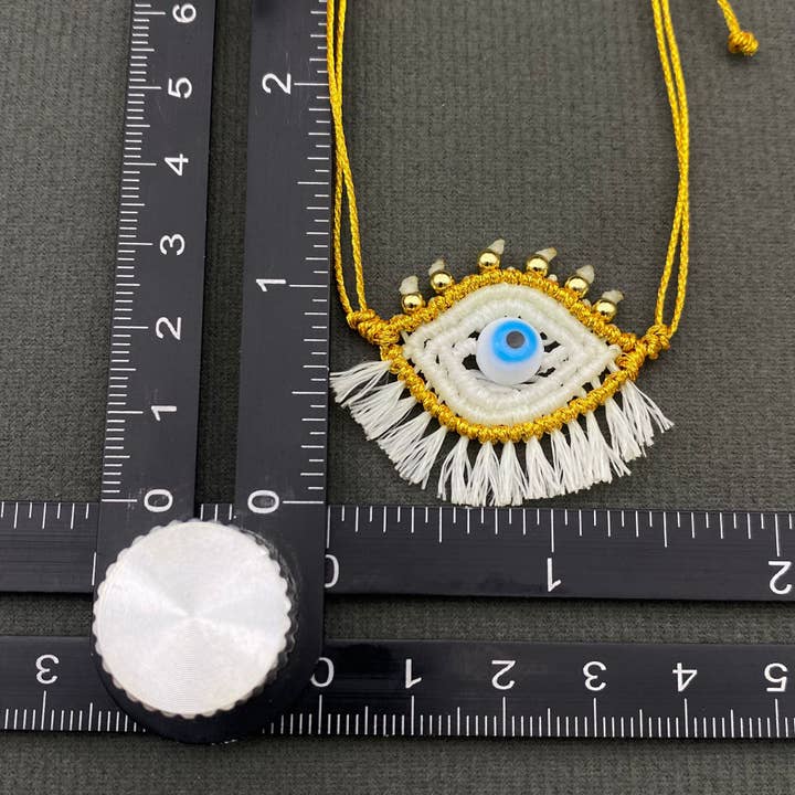 Mio Queena - Wholesale Charm/Dangle Bracelet - Woven with Polyester Thread Evil Eye Charm Bracelet2