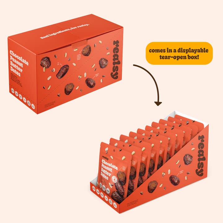 realsy - Wholesale Nuts - Chocolate Peanut Butter-Filled Medjool Dates - 10 unit/case2