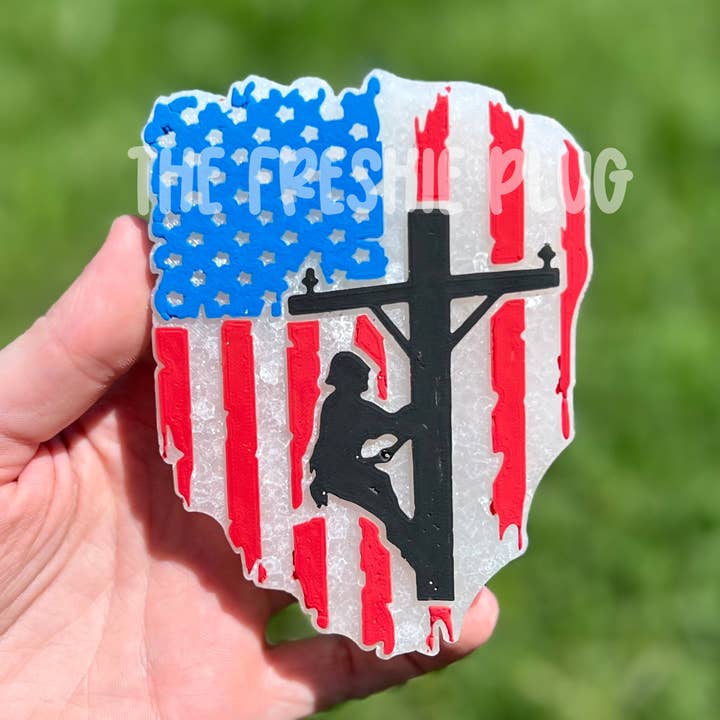 The Freshie Plug – wholesale Luftrenare för bil – Unisex – Lineman flagga0