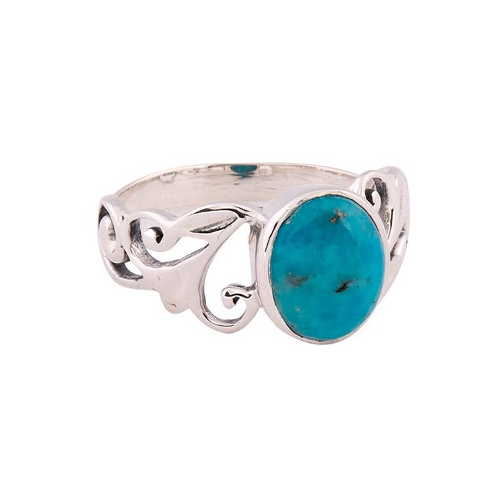 Benjamin International - Venta al por mayor Anillos grandes/de cóctel - ANILLO OVALADO CON MANGO ENROLLADO DE PLATA DE LEY