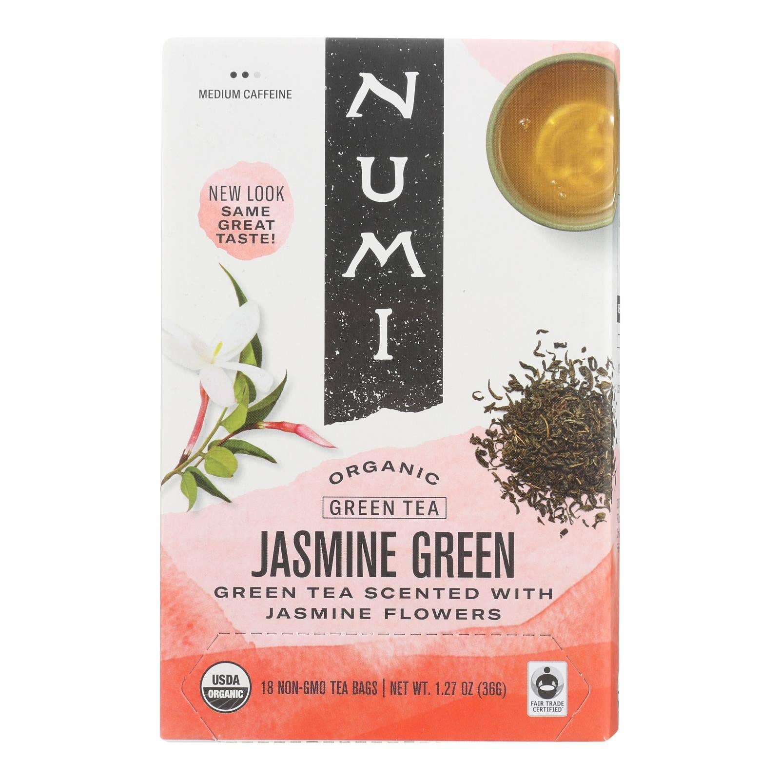 Ware Spark - Wholesale Tea Bags - Numi Organic Tea Jasmine Green - 18 Tea Bags - Case Of 60