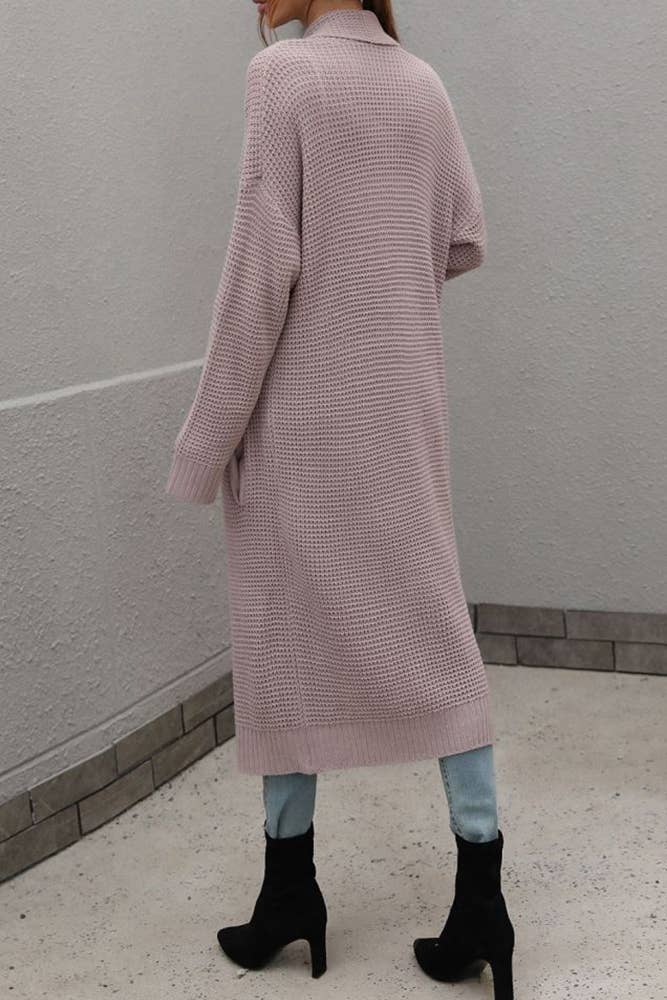 UNISHE - Wholesale Cardigan - Women's - Plain Long Length Open Sweater Cardigans MY02115