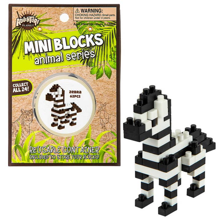 MINI BLOCKS ZEBRA LLB Blokken voor kinderen Baby voor wholesale door La Luna Bella - Toys