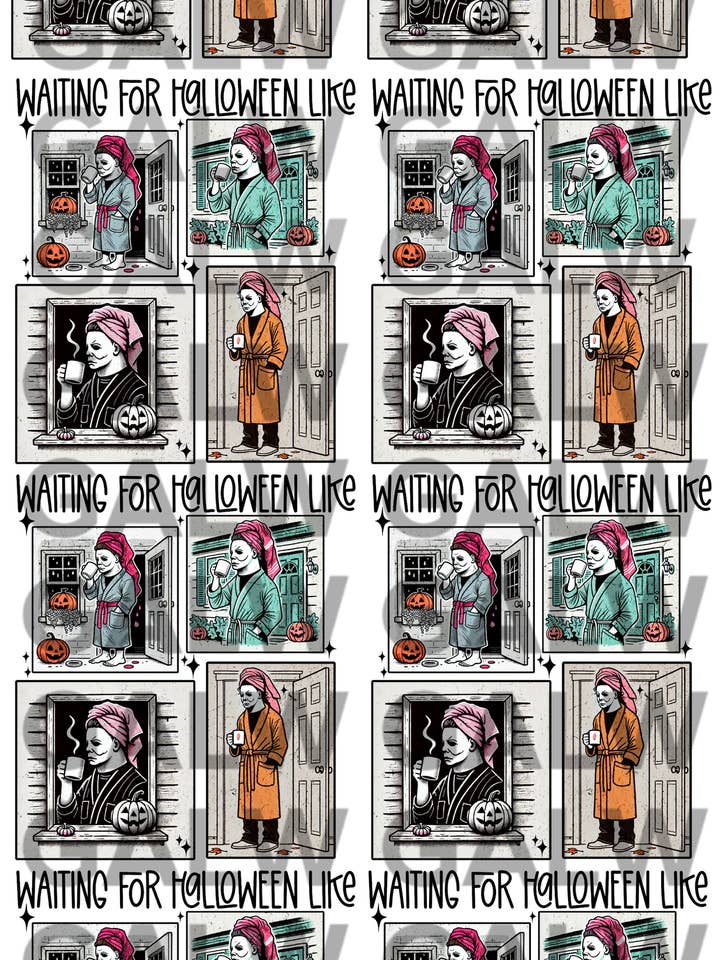 Wachten op Halloween zoals PRE-MADE GANG SHEET voor wholesale door Gunpowder and lace wholesale