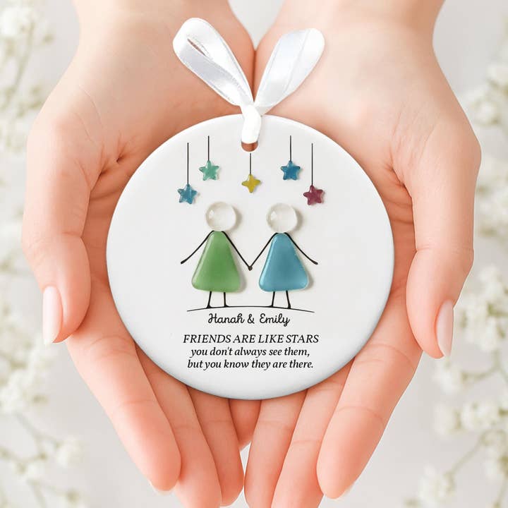 Embrova - Wholesale Ornament - Ceramic Friendship Flat Sea Faux Glass Ornament3